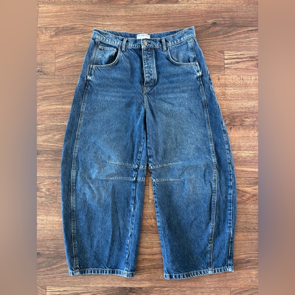 We The Free Good Luck Mid-Rise Barrel Jeans  - 30 - Picture 2 of 9